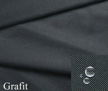 Materiał wodoodporny na zasłony obrusy poszewki ogrodowe grafitowy
