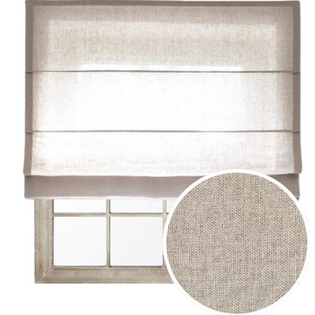 Roleta rzymska chłodny beż 8 lniana klasyczna z naturalnego lnu