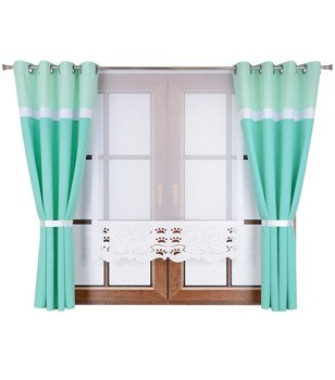 Komplet zasłon trio oraz panel z ażurem Maiko wzór 8