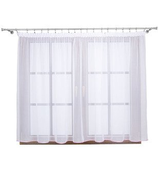 Firana z woalu ozdobiona lamówką Nella