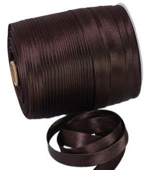 Atłasowa lamówka do firan i zasłon kawowy