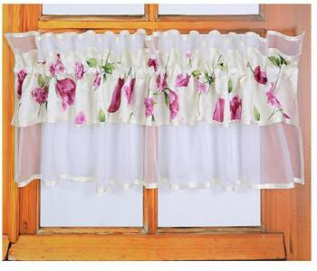 Urocza zazdrostka z woalu i tkaniny w kwiaty różowe tulipany Wenecja V