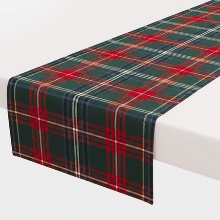 Bieżnik świąteczny w kratkę czerwono zielony dekoracja na stół ławę boże narodzenie