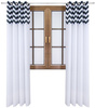 Zasłona biała matowa  duo zygzaki Rubi 2 wzór B2