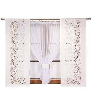 Komplet 2 panele wycinane laserowo z firaną Gina II ecru