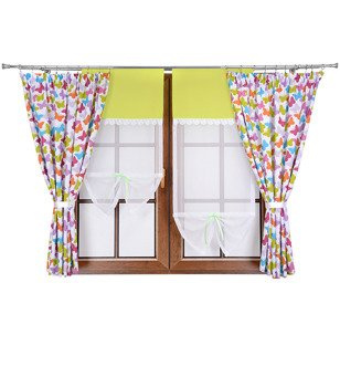 Komplet zasłon i uroczych paneli z gipiurą Gloria II wzór 12