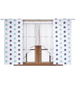 Komplet dla dzieci panele w gwiazdki i firana łuk Tosia wzór 7