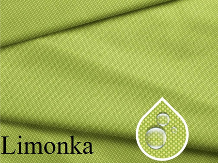 Materiał wodoodporny na zasłony obrusy poszewki ogrodowe limonkowy