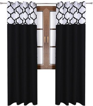 Zasłona czarna matowa  duo maroko Rubi 2 wzór A7