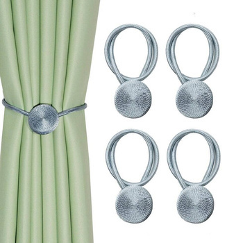 Elegancka spinka klamra  magnetyczna sznurkowa wzór koło szara