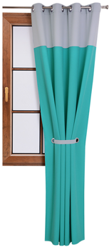 Zasłona matowa duo spięta podwiązką Hitomi wzór 5