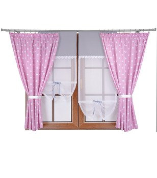 Komplet zasłon i uroczych paneli z gipiurą Gloria II wzór 3