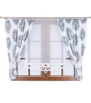 Komplet 2 zasłony w stemple K1 panel z ażurem Rubi V