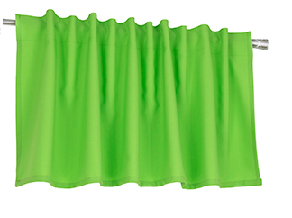 Ozdobny lambrekin z tkaniny matowej jaskrawy zielony