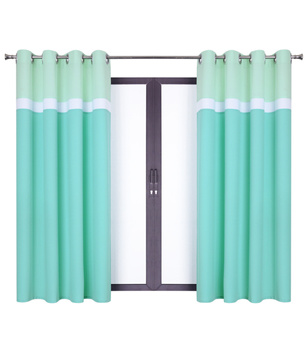 Komplet zasłon trio turkusowa pas miętowy biały Maiko Sale S33