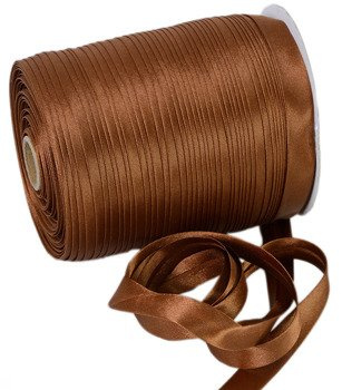 Atłasowa lamówka do firan i zasłon cynamonowy