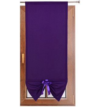 Uroczy panel gładki matowy z kokardką ciemny fioletowy Gabi
