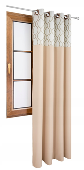 Elegancka zasłona duo Mela 2 piaskowa wzór 1
