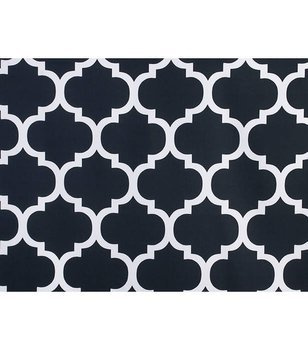 Materiał na metry z nadrukiem grafitowe maroko wzór A2 na zasłony