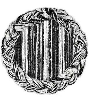 Makaron przeplatany srebrną nitką czarny srebrny biały