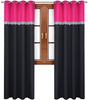Zasłona duo z gipiurą Ligia ciemno różowa czarna wzór 3