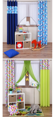 Zasłona czerwona matowa duo kratka Rubi 2 wzór M1