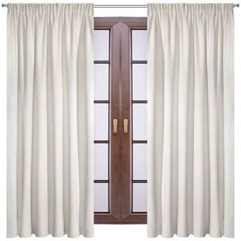 Elegancka zasłona welurowa welwet ciepły biały zaciemniająca welur aksamitny