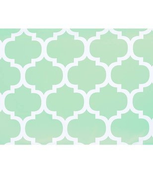 Materiał na metry z nadrukiem miętowe maroko wzór A6 na zasłony