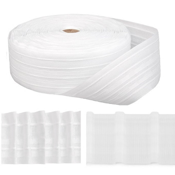 Bawełniana taśma marszcząca do firan i zasłon ołówek tunel szelkowy szpula 50 m szer 8 cm