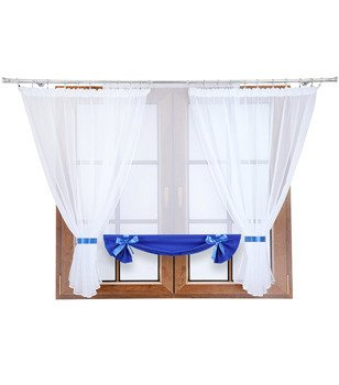 Komplet firan z panelem z woalu Demi II szafirowy
