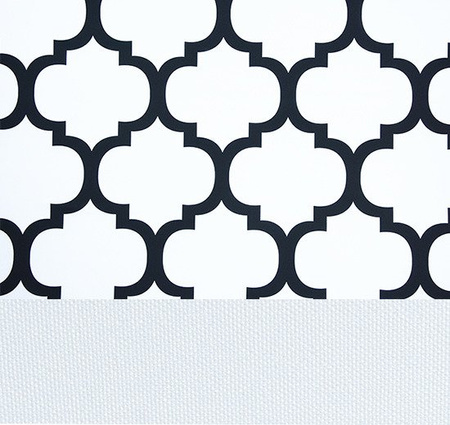 Zasłona matowa duo maroko Cindy wzór A7 biała