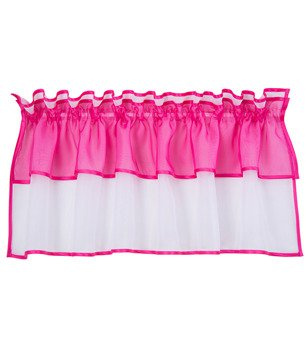 Zazdrostka z woalu duo biała ciemno różowa Lolita obszyta lamówką