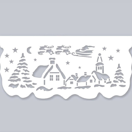 Ozdobny ażur panel dekoracja okna Święta Bożego Narodzenia wzór 1