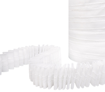 Bawełniana taśma marszcząca do firan i zasłon ołówek szpula 100 m szer 25 mm