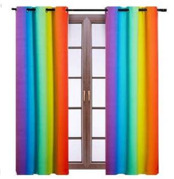 Zasłona w wzory Rubi kolorowa tęczowa Z1