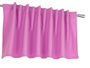 Ozdobny lambrekin z tkaniny matowej wrzosowy