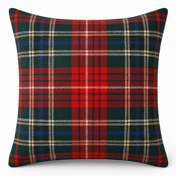 Poszewka świąteczna w kratkę czerwono zielona na poduszkę dekoracja boże narodzenie
