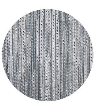 Makaron sznurki z wplecioną srebrną taśmą szary