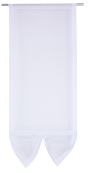 Uroczy panel z woalu z ozdobną kokardką Zoe biały