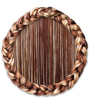 Makaron gładki odcienie brązu stare złoto klasyczny sznurki