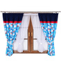 Zestaw dziecięcy zasłony w samoloty firany z woalu Mika II wzór 9