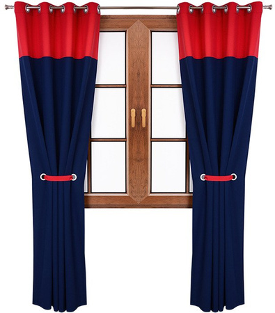 Zasłona matowa duo spięta podwiązką Hitomi wzór 7