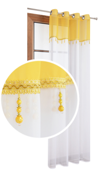 Firana z woalu z ozdobnymi koralikami MIA - wzór 9