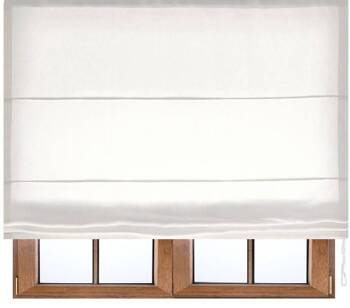 Roleta rzymska ecru lniana klasyczna z naturalnego lnu