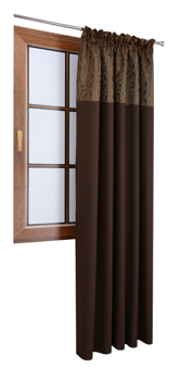 Zasłona duo z lśniącym wzorem Lumeco 2 wzór 9 venge