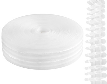 Silikonowa taśma marszcząca żyłkowa do firan i zasłon ołówek szpula 50 m szer 5 cm