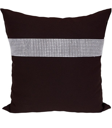 Poszewka dekoracyjna ozdobiona cyrkoniami wenge Sale S54