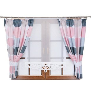 Komplet 2 zasłony w koła F2 panel z ażurem Rubi V