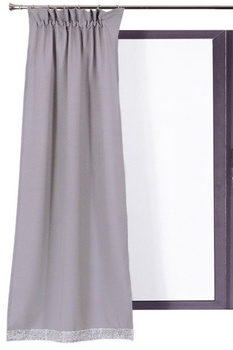 Ozdobna wąska zasłona matowa z cyrkoniami Mona VII Sale S53