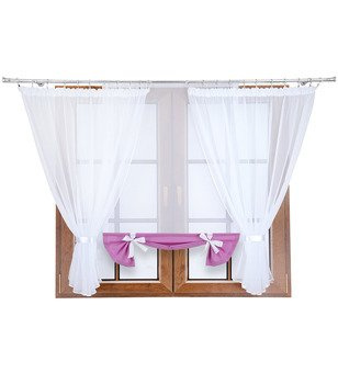 Komplet firan z panelem z woalu Demi II wrzosowy